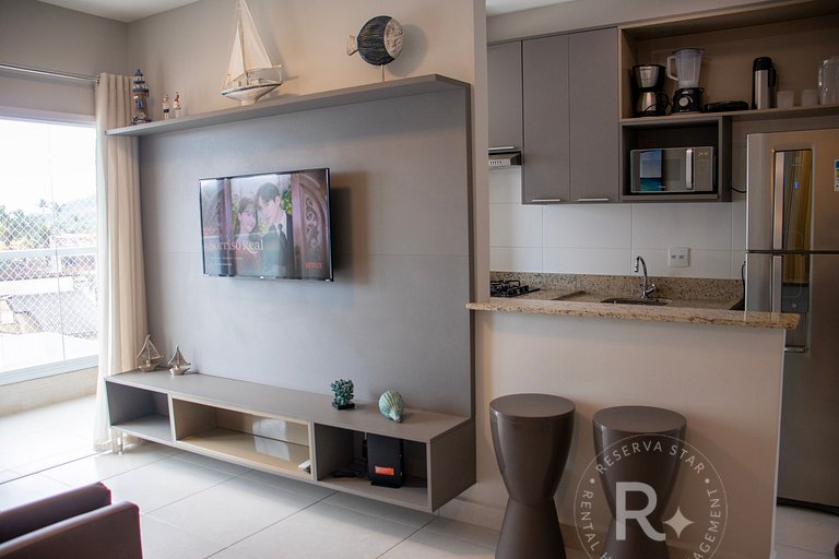 #202.Apê Novo, Telado e Pet-Friendly! 2 Suítes, Sacada Gourm