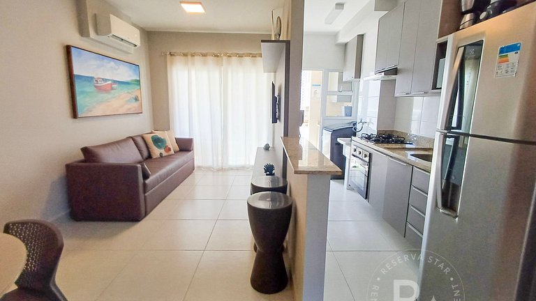 #202.Apê Novo, Telado e Pet-Friendly! 2 Suítes, Sacada Gourm