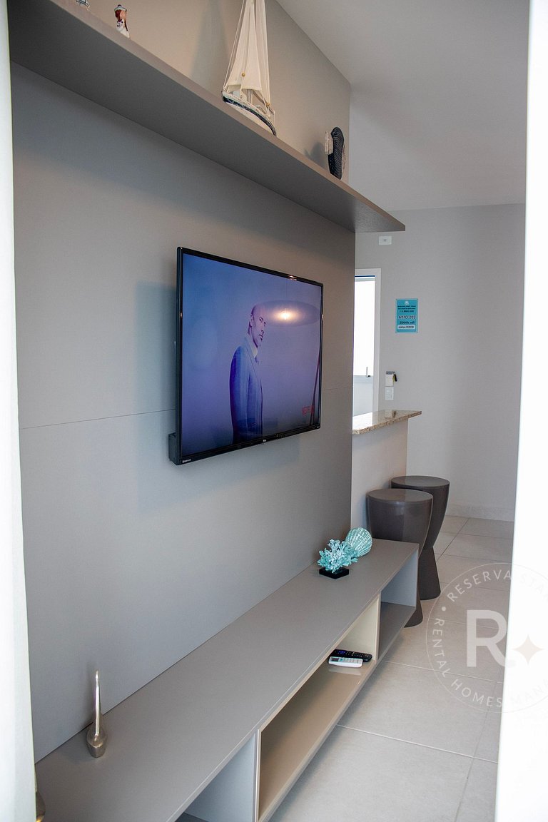 #202.Apê Novo, Telado e Pet-Friendly! 2 Suítes, Sacada Gourm