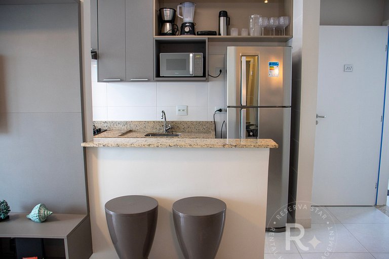 #202.Apê Novo, Telado e Pet-Friendly! 2 Suítes, Sacada Gourm