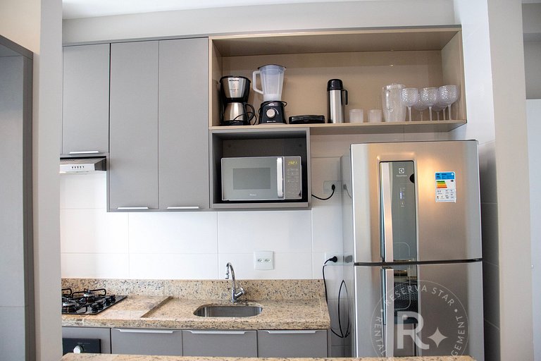 #202.Apê Novo, Telado e Pet-Friendly! 2 Suítes, Sacada Gourm