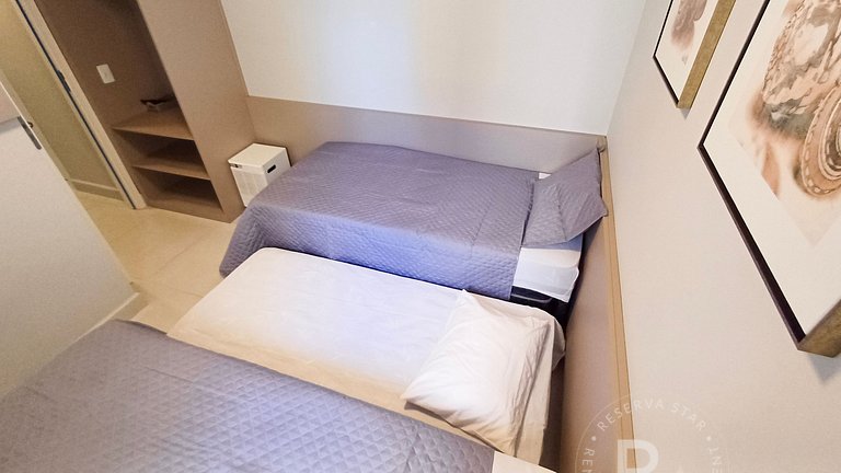 #202.Apê Novo, Telado e Pet-Friendly! 2 Suítes, Sacada Gourm