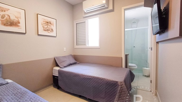 #202.Apê Novo, Telado e Pet-Friendly! 2 Suítes, Sacada Gourm