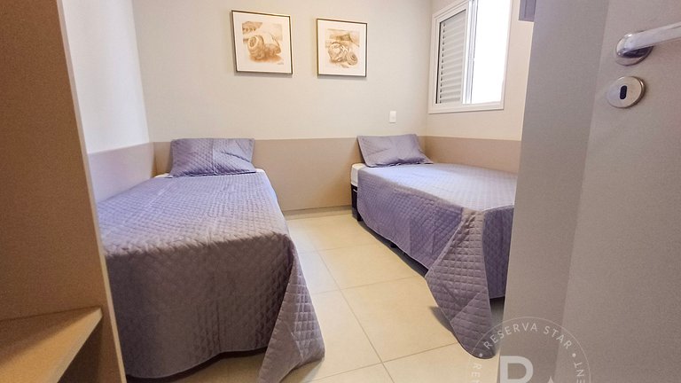 #202.Apê Novo, Telado e Pet-Friendly! 2 Suítes, Sacada Gourm