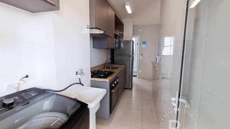 #202.Apê Novo, Telado e Pet-Friendly! 2 Suítes, Sacada Gourm