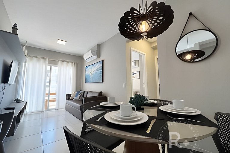 #208.Apto novo, 300 metros da praia, com piscina