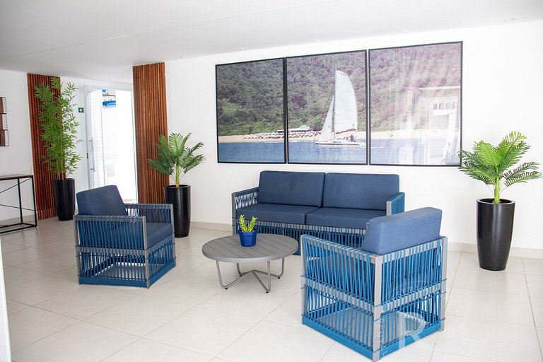 #208.Apto novo, 300 metros da praia, com piscina