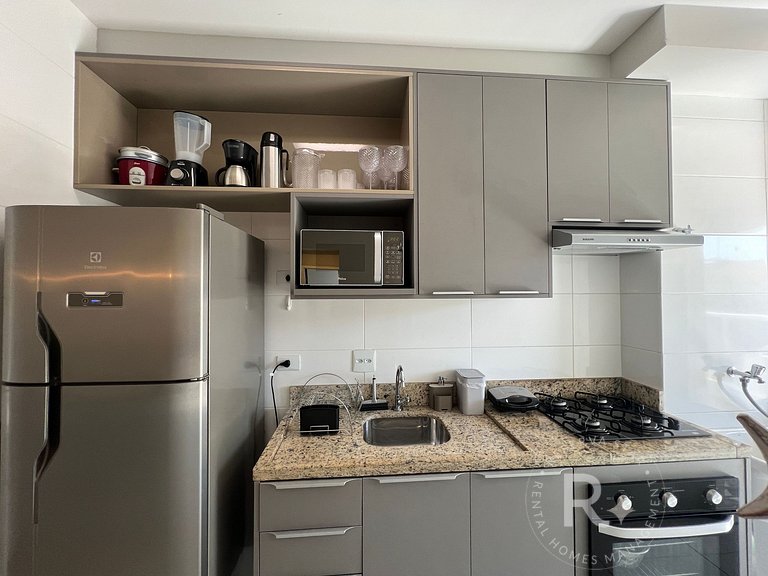 #208.Apto novo, 300 metros da praia, com piscina