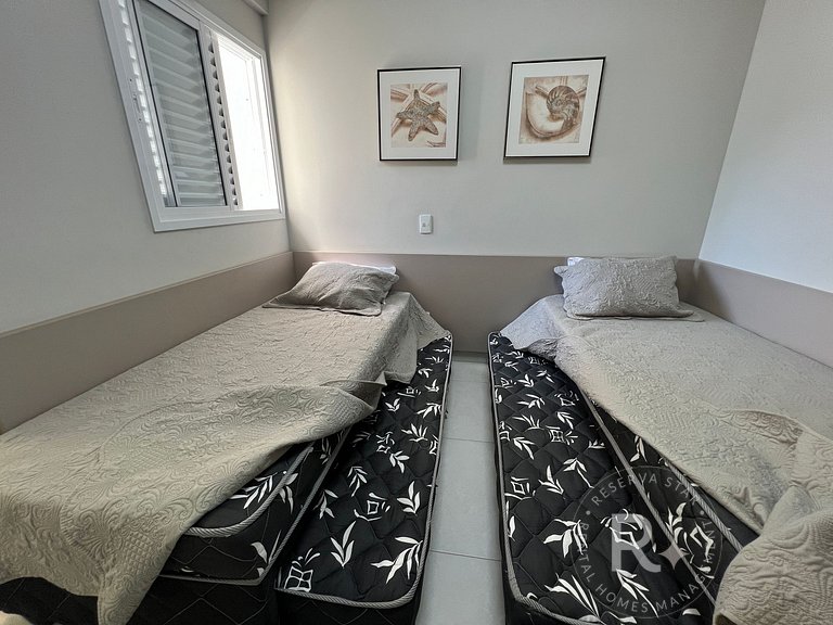 #208.Apto novo, 300 metros da praia, com piscina