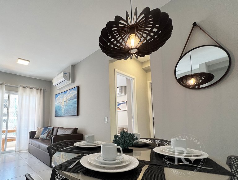 #208.Apto novo, 300 metros da praia, com piscina