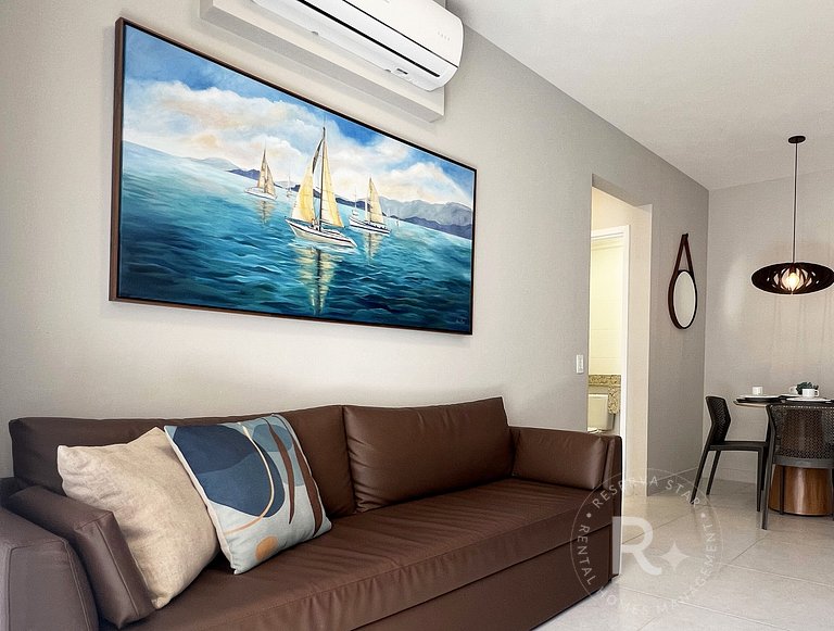 #208.Apto novo, 300 metros da praia, com piscina