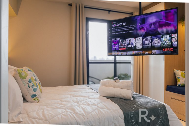 RStar Faria Lima | Loft Novo c/ Ar e ao Lado Metrô Fradique