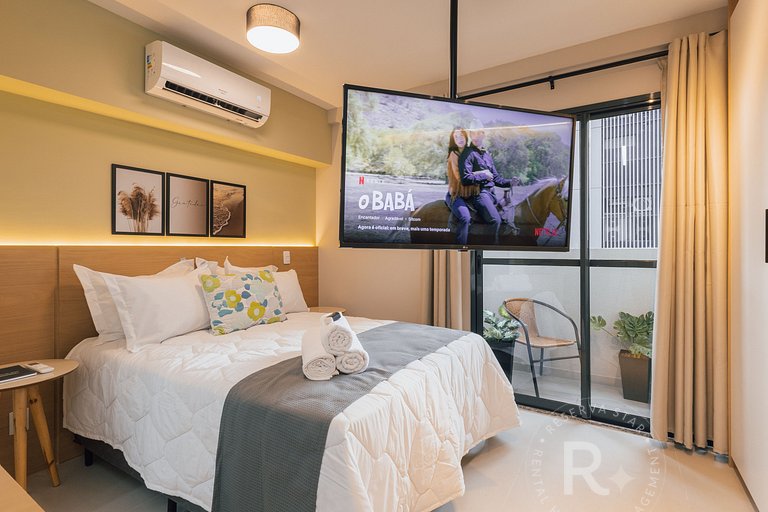 RStar Faria Lima | Loft Novo c/ Ar e ao Lado Metrô Fradique