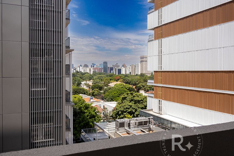 RStar Faria Lima | Loft Novo c/ Ar e ao Lado Metrô Fradique