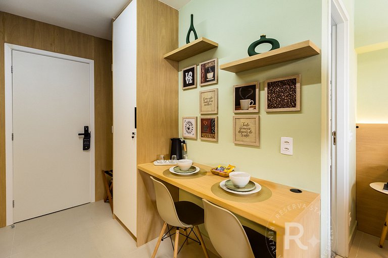 RStar Faria Lima | Loft Novo c/ Ar e ao Lado Metrô Fradique