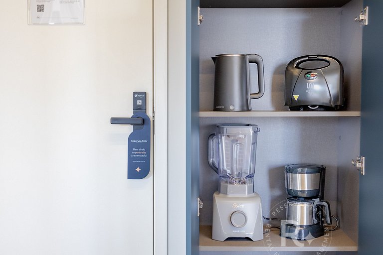 Apê Novo 2 Quartos | A/C | Lado do Consulado | 2 min Metrô