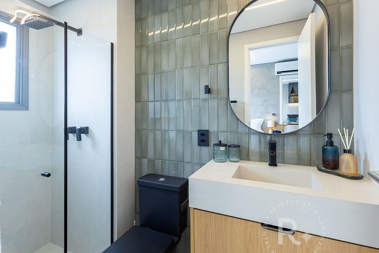 Apê Novo 2 Quartos | A/C | Lado do Consulado | 2 min Metrô