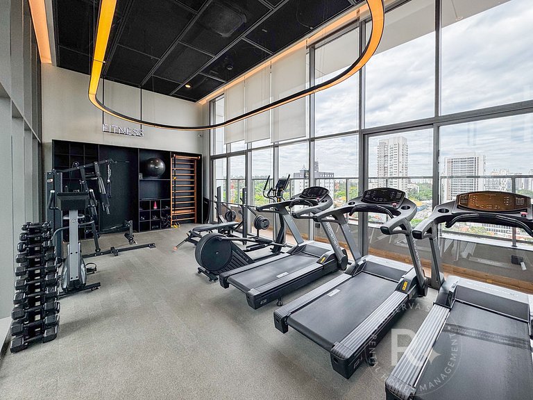 Apê Novo 2 Quartos | A/C | Lado do Consulado | 2 min Metrô