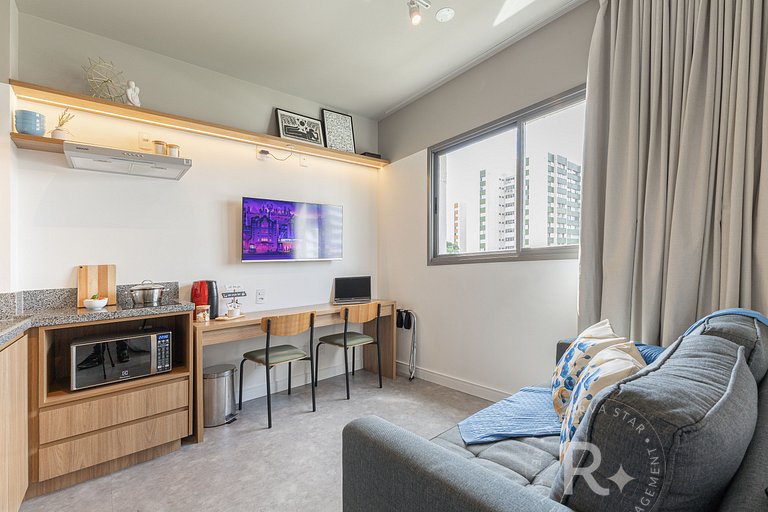 Apê Aconchego | Zona Sul | Piscina e Academia